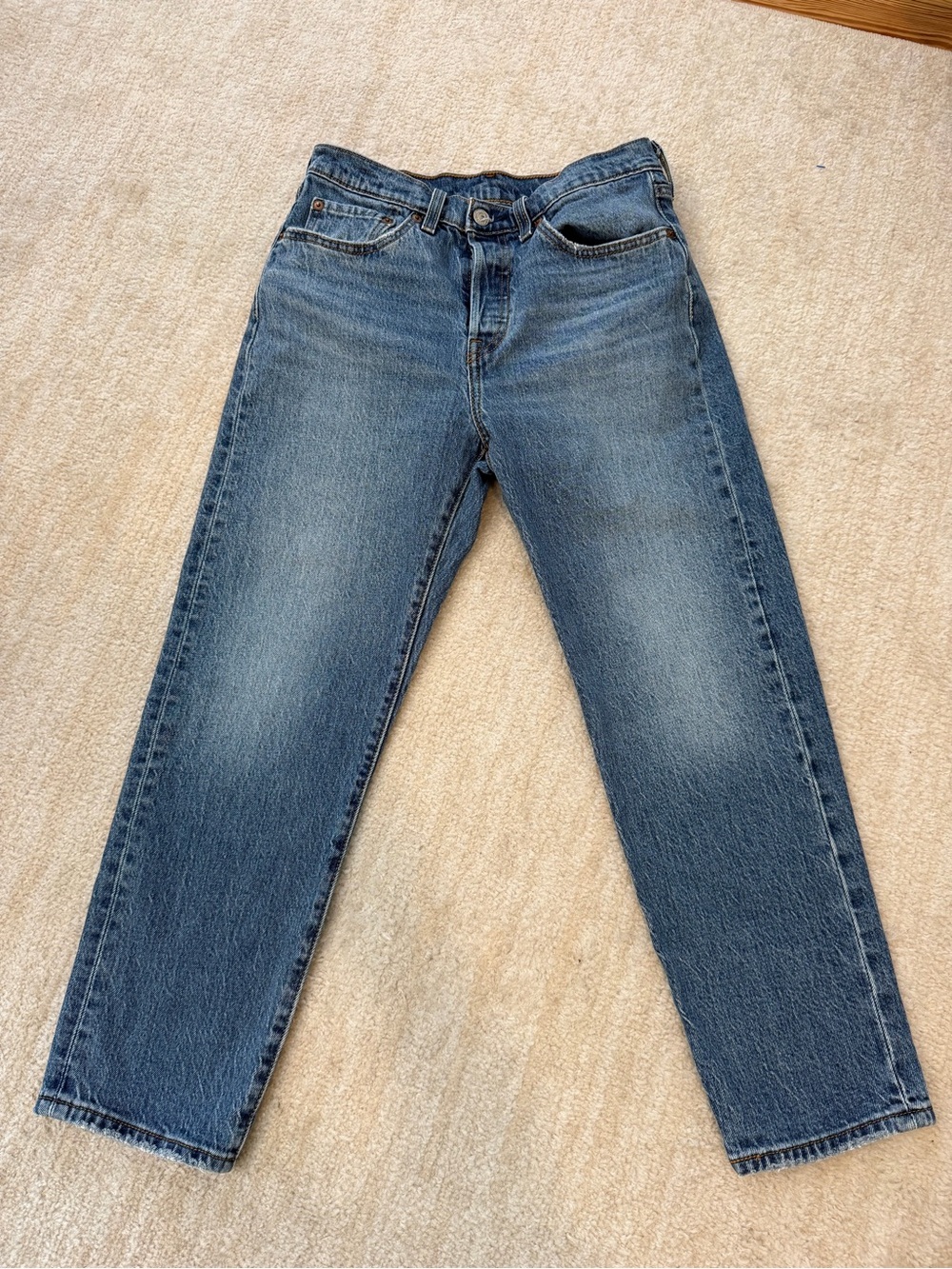 Levi's 501 Mid Wash Straight Leg Jeans